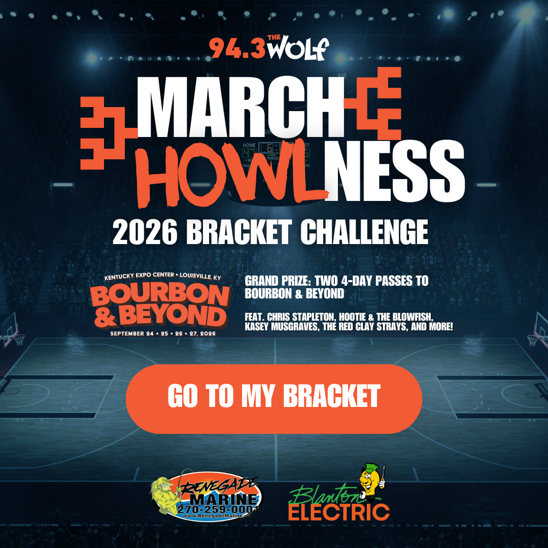 March Howlness 2026 Bracket Challenge. Presented by Renegade Marine and Blanton Electric. Grand Prize is 2 tickets to Bourbon and Beyond. Click here to go to my bracket.