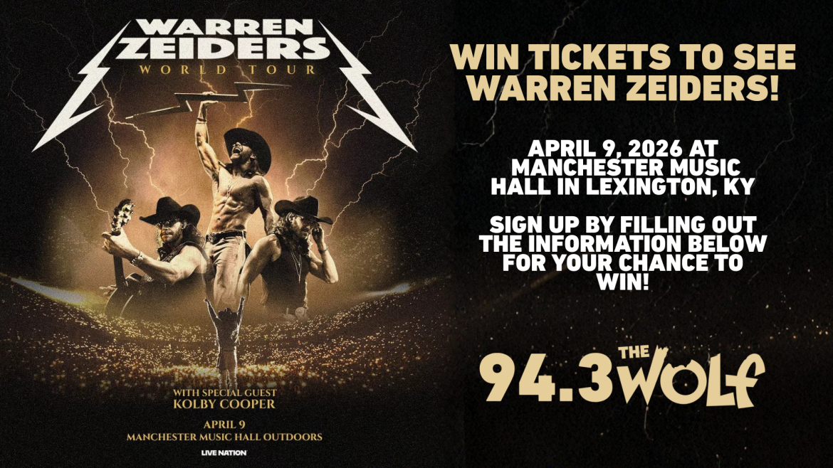 Win Tickets to See WARREN ZEIDERS in Lexington on 4/9!