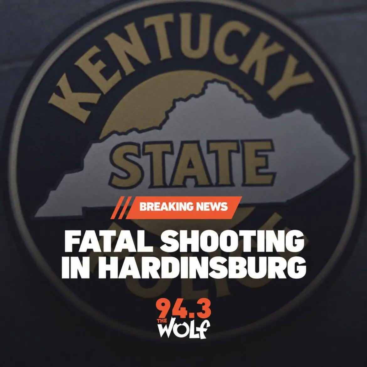 Kentucky State Police breaking-news graphic for the fatal shooting investigation in Hardinsburg, Breckinridge County.